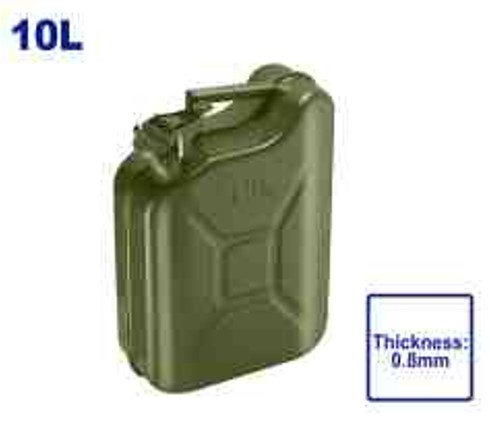 Heavy Duty Professional 10L Vertical Steel Jerrican Fuel Storage Container 30x13x40.5cm - Powder Coated Surface Container Safe Lock Cotter Pin Suitable Liquid Fuel Storage